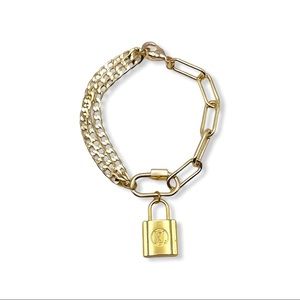 Repurposed LV Mixed Chain Bracelet